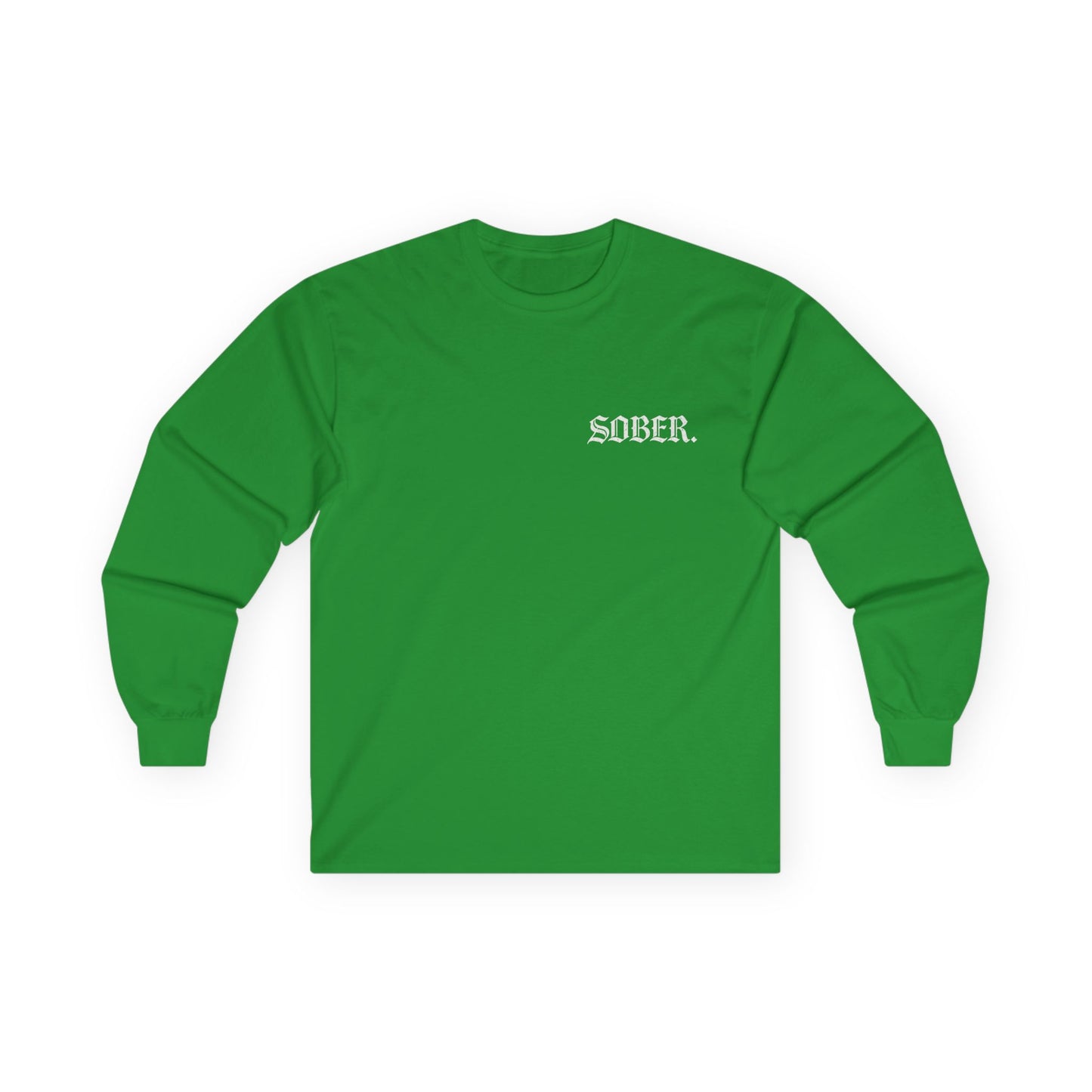 Sober Society Long Sleeve Tee — 'SOBER.' Chest Logo & 'SOBER SOCIETY CO.' Back